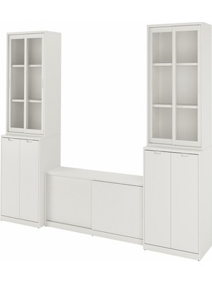 IKEA Beyaz Kullanışlı Tv Ünitesi 339X47X201 cm