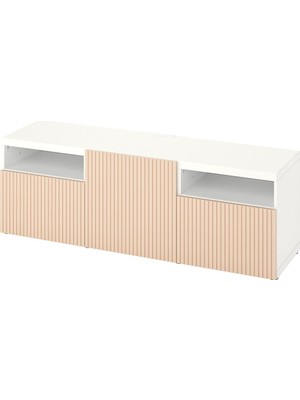 IKEA Beyaz Pratik Tv Ünitesi 180X42X39 cm