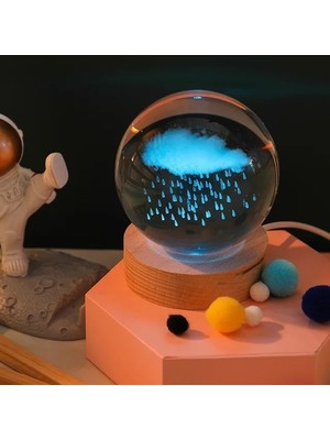Elektronikçim Yağmur Bulutu Tasarımlı Renk Değiştiren Cam Küre