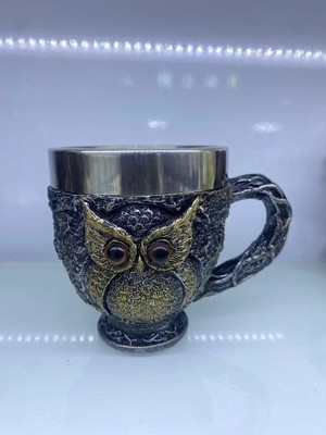 Marsilyan Baykuş Çelik Kupa Bardak Kod 6931