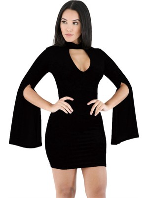 Wovna TP101395 Kesik Kol Fantazi Elbise