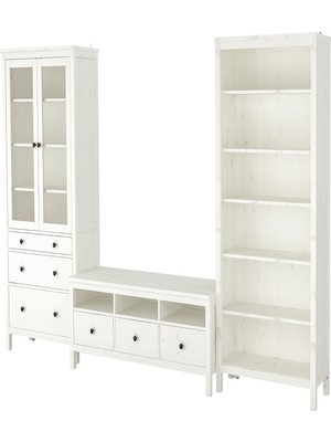 IKEA Beyaz Şık Tv Ünitesi 326X197 cm