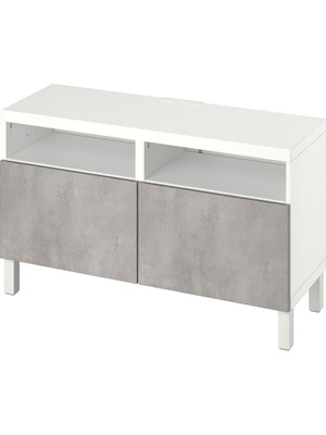 IKEA Beyaz Pratik Tv Ünitesi 120X42X48 cm