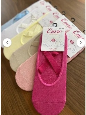 Abani Classic Emre 6’lı Kaydırmaz Pilates Çorabı & Yoga Çorabı & Dans Bale Çorabı