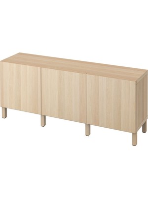 IKEA Meşe Dayanıklı Tv Ünitesi 180X40X48 cm