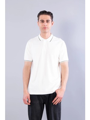 Mckanzie 4661 Yaka Kol Ucu Çizgili Yakalı T-Shirt