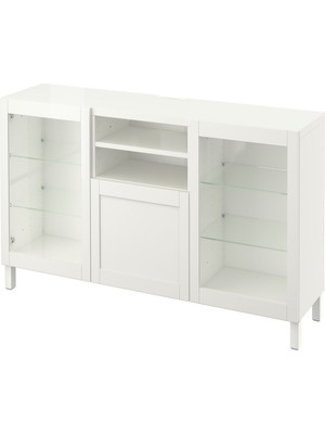IKEA Beyaz Pratik Tv Ünitesi 180X42X74 cm