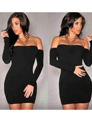 Afrodit AVM TP101190 Eldivenli Straplez Mini Elbise