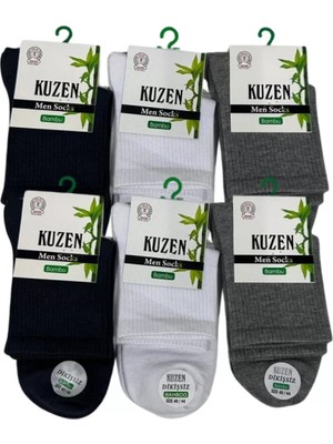 Marsilyan Kuzen Dikişsiz Yarım Konç Bambu Erkek Çorap 6 Adet