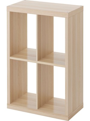 IKEA Meşe Dayanıklı Kitaplık Raf Ünitesi 77X77 cm