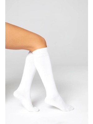 Bamboo Star Bambu Kadın Dizaltı Kahverengi Uzun Yumuşak Dikişsiz Çorap / Pantolon Çorabı / Teni Göstermeyen Çorap