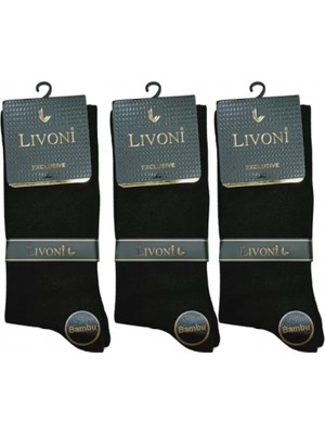 Marsilyan Livoni Dikişsiz Bambu Erkek  Soket Çorap 3 Adet