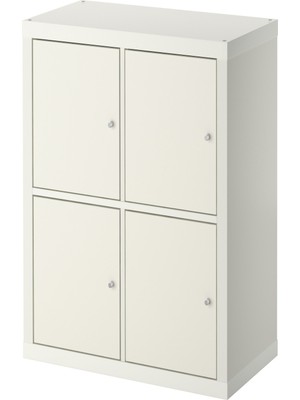 IKEA Beyaz Kullanışlı Kitaplık Raf Ünitesi 77X77 cm