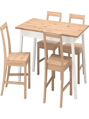 IKEA Kahverengi Modern Yemek Masası 4 Sandalyeli