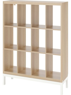 IKEA Meşe Fonksiyonel Kitaplık Raf Ünitesi 147X129 cm