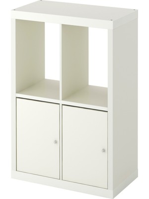 IKEA Beyaz Fonksiyonel Kitaplık Raf Ünitesi 77X77 cm