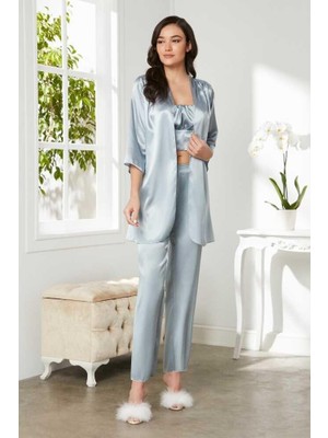 Pierre Cardin Mist Saten 3'lü Pijama Takım 2075