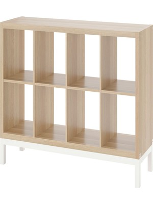 IKEA Meşe Şık Kitaplık Raf Ünitesi 147X94 cm