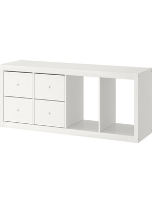 IKEA Beyaz Kullanışlı Kitaplık Raf Ünitesi 42X147 cm