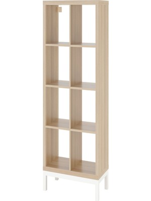 IKEA Meşe Modern Kitaplık Raf Ünitesi 77X164 cm