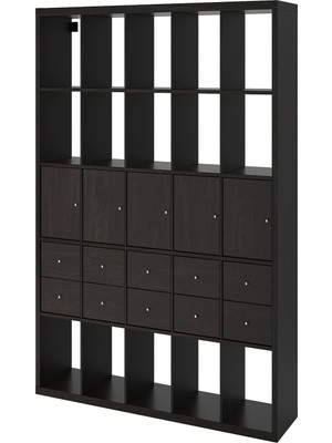 IKEA Venge Şık Kitaplık Raf Ünitesi 182X182 cm