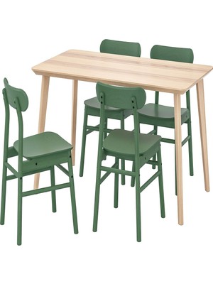 IKEA Huş Kullanışlı Yemek Masası 4 Sandalyeli