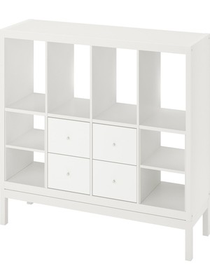 IKEA Beyaz Dayanıklı Kitaplık Raf Ünitesi 147X94 cm