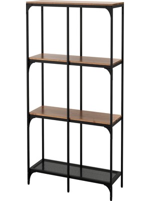IKEA Siyah Dayanıklı Kitaplık Raf Ünitesi 100X136 cm