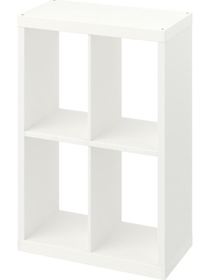 IKEA Beyaz Fonksiyonel Kitaplık Raf Ünitesi 77X77 cm