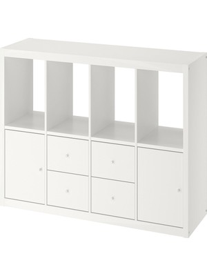 IKEA Beyaz Pratik Kitaplık Raf Ünitesi 77X147 cm