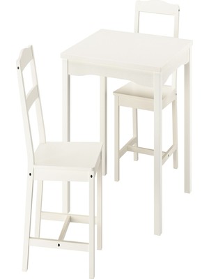IKEA Beyaz Pratik Yemek Masası 2 Sandalyeli