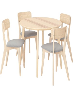 IKEA Beyaz Pratik Yemek Masası 4 Sandalyeli