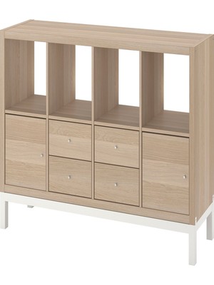 IKEA Meşe Kullanışlı Kitaplık Raf Ünitesi 147X94 cm