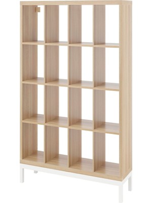 IKEA Meşe Dayanıklı Kitaplık Raf Ünitesi 147X164 cm