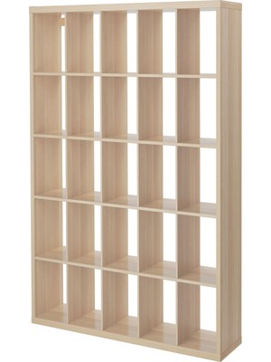 IKEA Meşe Kullanışlı Kitaplık Raf Ünitesi 182X182 cm