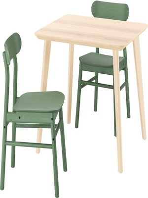 IKEA Huş Kullanışlı Yemek Masası 2 Sandalyeli