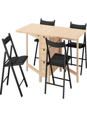 IKEA Huş Dayanıklı Yemek Masası 4 Sandalyeli