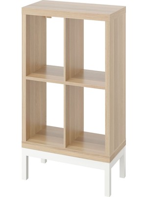 IKEA Meşe Pratik Kitaplık Raf Ünitesi 77X94 cm