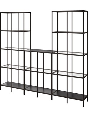IKEA Venge Kullanışlı Kitaplık Raf Ünitesi 300X36X175 cm