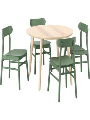 IKEA Beyaz Modern Yemek Masası 4 Sandalyeli