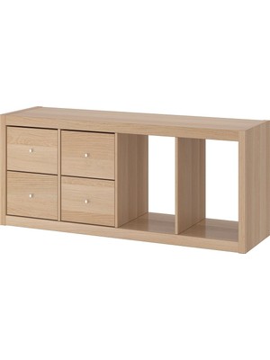 IKEA Meşe Şık Kitaplık Raf Ünitesi 42X147 cm
