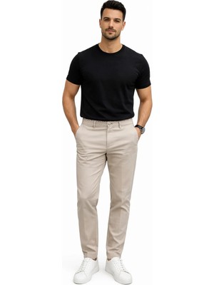 Modaplaza Erkek Klasik Gabardin Likralı Keten Pantolon