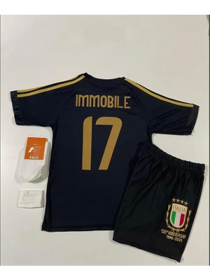 Italya 125.YIL Ciro Immobile Çocuk Forması 4'lü Set (Black)