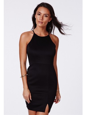 Bilfold TP101244 Yırtmaçlı Likralı Elbise