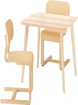 IKEA Beyaz Kullanışlı Yemek Masası 2 Sandalyeli