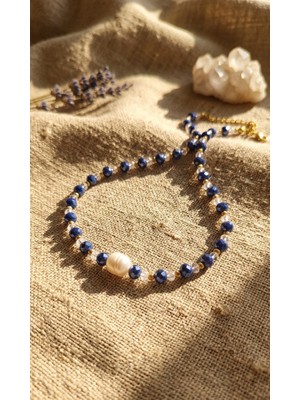 Glarus Atölye Inci Detay Kristal Kolye