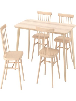 IKEA Huş Modern Yemek Masası 4 Sandalyeli
