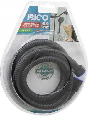 Marsilyan Siyah Metal  Örgülü Duş Hortumu  1.5mt   Vakumlu Ambalaj  Anti Twist=dolanmaz-Kıvrılmaz-Kopmaz (4887)