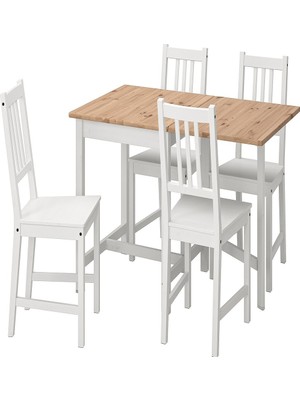 IKEA Kahverengi Modern Yemek Masası 4 Sandalyeli
