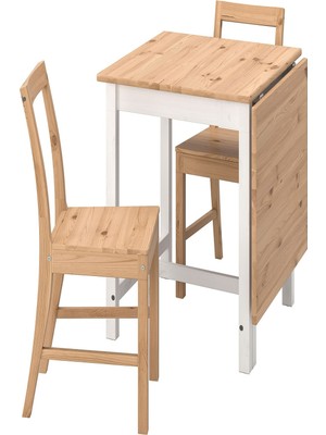 IKEA Kahverengi Pratik Yemek Masası 2 Sandalyeli